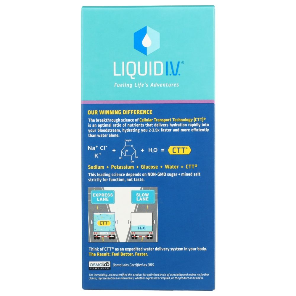 LIQUID IV: Hydration Multiplier Concord Grape 10Ct Box, 5.64 oz